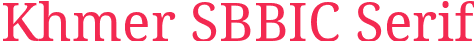 Khmer SBBIC Serif